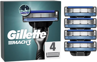 Buy Gillette,Gillette Mach3 Razor Blades Men, Pack of 4 Razor Blade Refills, Upgraded Lubrastrip for an Enhanced Glide, Fits all Mach3 Handles - Gadcet UK | UK | London | Scotland | Wales| Ireland | Near Me | Cheap | Pay In 3 | Shaver & Trimmer