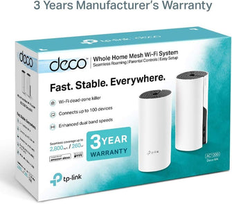 Buy TP-Link,TP-Link Deco M4 Whole Home Mesh Wi-Fi System, Seamless and Speedy Up To 2800 Sq ft coverage, Work with Amazon Echo/Alexa, Router and Wi-Fi Booster Replacement, Parent Control, Pack of 2 - Gadcet UK | UK | London | Scotland | Wales| Near Me | Cheap | Pay In 3 | Network Cards & Adapters