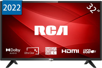 Buy RCA,RCA 32-Inch HD LED TV RB32H2-UK with Dolby Audio, HDMI, VGA, SCART, USB Media Player, DVB-T2/C, Digital Audio Output - Gadcet UK | UK | London | Scotland | Wales| Near Me | Cheap | Pay In 3 | Televisions