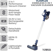 Buy Tower,Tower T513008 VL35 Cordless 3-in-1 Vacuum Cleaner - Gadcet UK | UK | London | Scotland | Wales| Ireland | Near Me | Cheap | Pay In 3 | Home & Garden