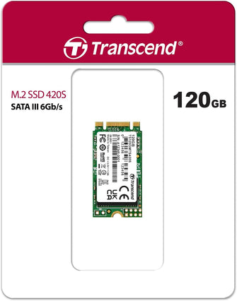 Transcend MTS420S 120GB M.2 2242 SATA III SSD – 6Gb/s, 3D TLC NAND (TS120GMTS420S)