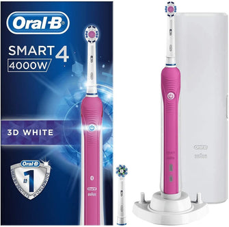 Oral-B Smart 4 4000 3D White Electric Toothbrush Rechargeable - Pink - 4