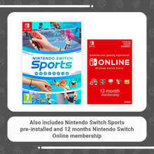 Nintendo Switch (Neon Red/Neon Blue) with Switch Sports Pre-Installed & 12-Month Switch Online Subscription Code