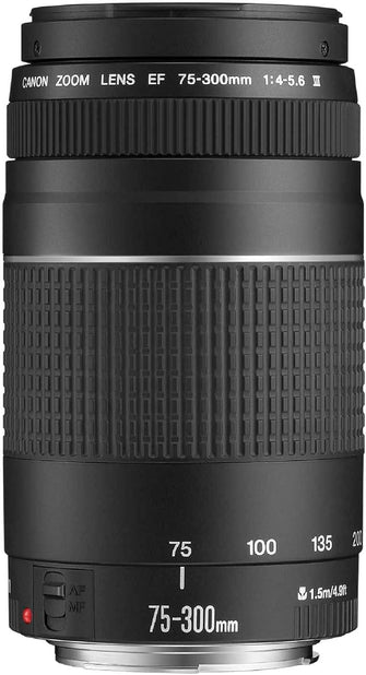 Buy Canon,Canon Black, EF 75 - 300 mm f/4.0 - 5.6 III Filter Size 58 mm Zoom Lens - Gadcet UK | UK | London | Scotland | Wales| Ireland | Near Me | Cheap | Pay In 3 | Camera & Video Camera Lenses