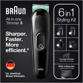 Braun,Braun 6in1 Beard Trimmer and Hair Clipper MGK 3021/3221 - Gadcet.com