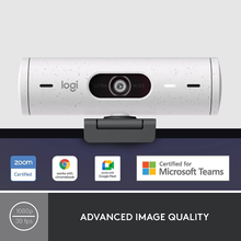 Logitech Brio 500 Full HD Webcam with Auto Light Correction, show Mode, Dual Noise Reduction Mics, Webcam Privacy Cover, Works with Microsoft Teams, Google Meet, Zoom, USB-C Cable, Streaming [White] - 2