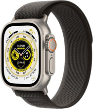 Apple Watch Ultra Cellular (49mm) – Titanium Case with Black & Grey Trail Loop, Small/Medium