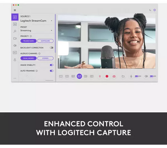 Logitech StreamCam – Live Streaming Webcam for Youtube and Twitch, Full 1080p HD 60fps, USB-C Connection, AI-enabled Facial Tracking, Auto Focus, Vertical Video - OFF WHITE - 8