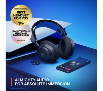 SteelSeries Arctis Nova 7P PS, PC, Switch Gaming Headset [Black & Blue] - 3