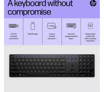 HP 450 Programmable Wireless Keyboard [Black] - 3