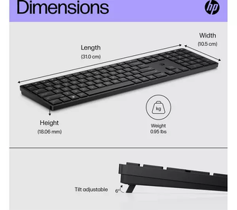 HP 450 Programmable Wireless Keyboard [Black] - 5