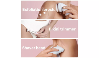 Braun Silk-épil 9 Epilator, With Shaver & Trimmer Head, Shave, Trim & Epilate For Long-Lasting Smooth Skin, Provides Smooth Skin For Weeks, 100% Waterproof, 2 Pin Bathroom Plug, 9-720, White/Pink - 5