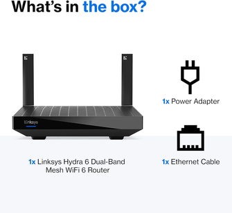 Linksys Hydra 6 Dual Band Mesh WiFi 6 Router (AX3000) - Wireless Gaming Router With Up To 3.0 Gbps Speed - 6