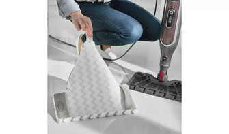 Shark Automatic Klik n' Flip Steam Mop for Hard Floors with Intelligent Steam Control, Steam Blaster, 2 Machine Washable Cleaning Pads & Fill Flask, 350ml, 6m Cord, Grey/Bordeaux S6003UK - 2