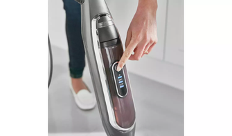 Shark Automatic Klik n' Flip Steam Mop for Hard Floors with Intelligent Steam Control, Steam Blaster, 2 Machine Washable Cleaning Pads & Fill Flask, 350ml, 6m Cord, Grey/Bordeaux S6003UK - 9