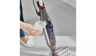 Shark Automatic Klik n' Flip Steam Mop for Hard Floors with Intelligent Steam Control, Steam Blaster, 2 Machine Washable Cleaning Pads & Fill Flask, 350ml, 6m Cord, Grey/Bordeaux S6003UK - 7