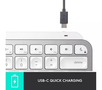LOGITECH MX Keys Mini for Mac Wireless Keyboard - Pale Grey - 8