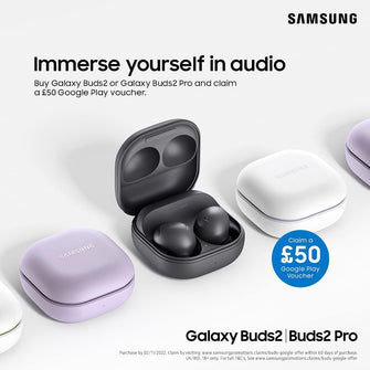 Samsung Galaxy Buds2 Bluetooth Earbuds, True Wireless, Noise Cancelling, Charging Case, Quality Sound, Water Resistant, Graphite (UK Version) - 2