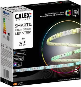 Calex Holland Smart Multi Colour Led Strip 10Meter 34 Watt 2400 Lumen Wi-Fi 2.4 GHz - 3