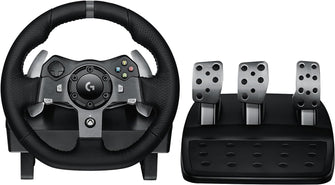 Logitech G G920 Driving Force Racing Wheel & Pedals + Gear Shifter Bundle, Real Force Feedback for Xbox/PC, - Black - 1