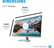 HP M32f Full HD 31.5" VA LCD Monitor - Black & Silver - 3