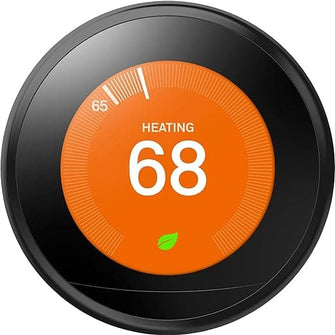 Google Nest Learning Thermostat 3rd Generation, Black - Smart Thermostat - A Brighter Way To Save Energy, Black - 3