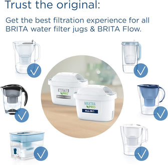 BRITA MAXTRA PRO All-in-1 Water Filter Cartridge 6 Pack - Original BRITA refill - 8