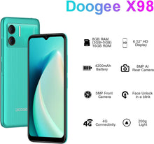 DOOGEE X98 Mobile Phones Sim Free Unlocked, Android 12 Smartphone, 16GB, 1TB Extension, 6.52 Inch HD+ Screen, 4200mAh Battery, 4G Dual SIM Phones - 2