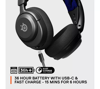 STEELSERIES Arctis Nova 4P Wireless 7.1 Gaming Headset - Black - 5