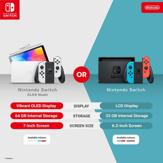 Nintendo Switch (OLED Model) - Neon Blue/Neon Red - 4