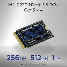 Integral 512GB M.2 NVMe 2230 PCIe Gen3 x4 SSD – READ speed up to 3400MB/s, WRITE speed up to 3000MB/s – Internal Solid State Drive. Valve Steam Deck, Microsoft Surface Pro, PC & laptop compatible - 2