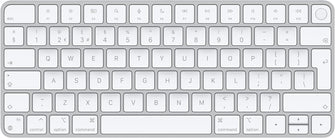 Apple Magic Keyboard with Touch ID: Bluetooth, rechargeable. Works with Mac computers silicon; British English, white keys with varities of Colours - 3