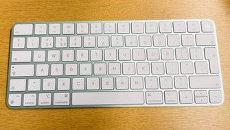 Apple Magic Keyboard with Touch ID: Bluetooth, rechargeable. Works with Mac computers silicon; British English, white keys with varities of Colours - 5