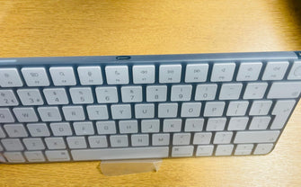 Apple Magic Keyboard with Touch ID: Bluetooth, rechargeable. Works with Mac computers silicon; British English, white keys with varities of Colours - 7