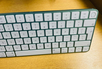 Apple Magic Keyboard with Touch ID: Bluetooth, rechargeable. Works with Mac computers silicon; British English, white keys with varities of Colours - 8