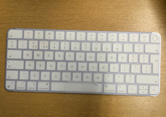 Apple Magic Keyboard with Touch ID: Bluetooth, rechargeable. Works with Mac computers silicon; British English, white keys with varities of Colours - 9