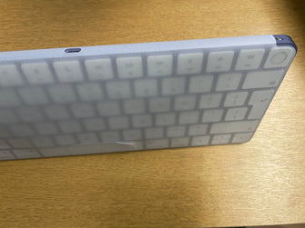 Apple Magic Keyboard with Touch ID: Bluetooth, rechargeable. Works with Mac computers silicon; British English, white keys with varities of Colours - 14