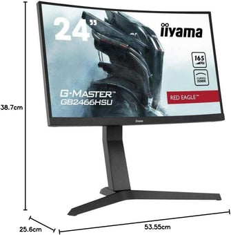 iiyama G-Master Curved 23.6 Inch Full HD,HDMI/DisplayPort, Built-in Speakers, Adjustable Stand-GB2466HSU-B1   - 13