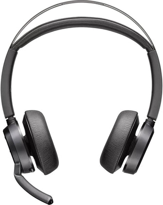 Poly - Voyager Focus 2 UC USB-C Headset with Stand (Plantronics) - Bluetooth Dual-Ear (Stereo) Headset with Boom Mic - USB-C PC/Mac Compatible - Active Noise Canceling - Works with Teams (Certified) - 2