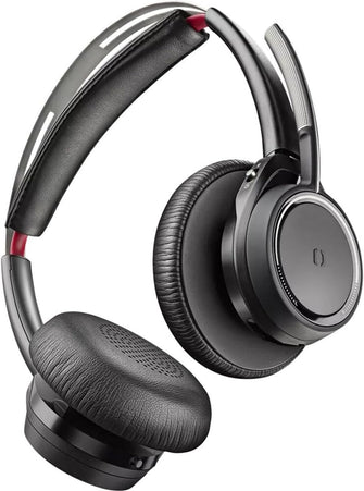 Poly - Voyager Focus 2 UC USB-C Headset with Stand (Plantronics) - Bluetooth Dual-Ear (Stereo) Headset with Boom Mic - USB-C PC/Mac Compatible - Active Noise Canceling - Works with Teams (Certified) - 5