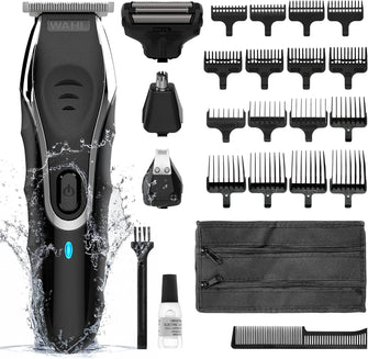 WAHL Aqua Blade 10 in 1 Multigroomer, Beard and Body Trimmers Men, Stubble Trimming, Body Shaving, Faceand Body Groomin,Male Set  - Black - 1