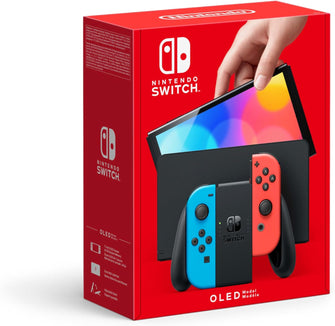 Nintendo Switch (OLED Model) - Neon Blue/Neon Red - 64 GB - 1