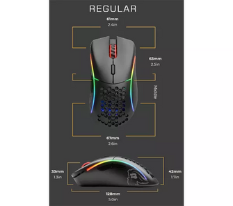 GLORIOUS Model D RGB Wireless Optical Gaming Mouse - Matte Black - 8