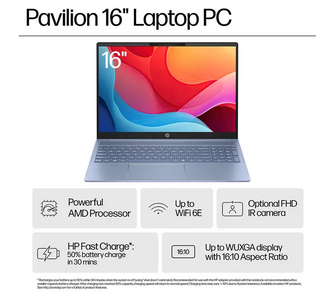 HP Pavilion 16-ag0508sa 16" Laptop - AMD Ryzen 5, 512 GB SSD, Sky Blue (Used) [Comes with 3rd party Charger] - 4