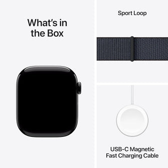 Apple Watch Series 10 GPS + Cellular 46 mm Smartwatch with Jet Black Aluminium Case with Ink Sport Loop - One Size. Fitness Tracker, ECG App, Always-On Retina Display, Carbon Neutral  - 6