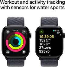 Apple Watch Series 10 GPS + Cellular 46 mm Smartwatch with Jet Black Aluminium Case with Ink Sport Loop - One Size. Fitness Tracker, ECG App, Always-On Retina Display, Carbon Neutral  - 4