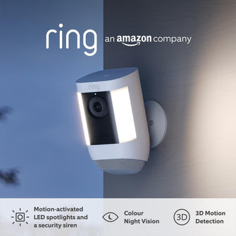 Ring Spotlight Cam Pro Battery Outdoor Security Camera with 1080p HDR Video - 1