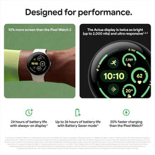 Google Pixel Watch 3 (41 mm) – Android smartwatch with heart rate tracking, advanced running from Fitbit, fitness insights, 24-hour battery – Matte Black Aluminium Case – Obsidian band – Wi-Fi  - 4