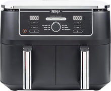 Ninja Foodi MAX Dual Zone Digital Air Fryer, 2 Drawers, 9.5L, 6-in-1, Uses No Oil, Max Crisp, Roast, Bake, Reheat, Dehydrate, Cook 8 Portions, Non-Stick Dishwasher Safe Baskets, Black - 2