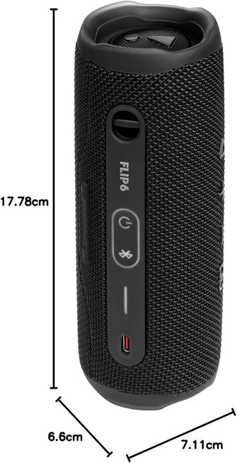 JBL Flip 6 Portable Bluetooth Speaker - Black - 6